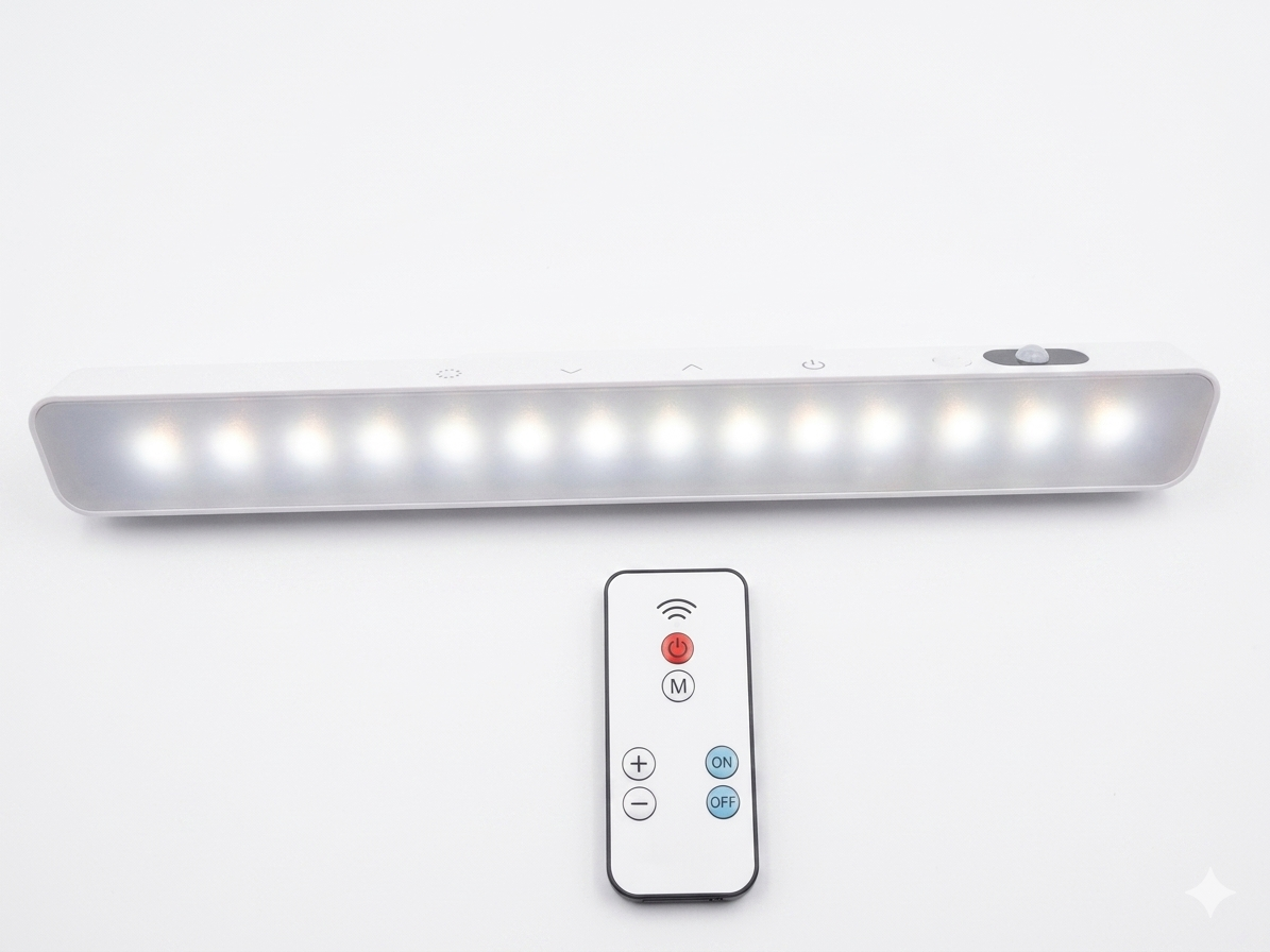Wireless Motion Sensor LED Cabinet Light With Remote
